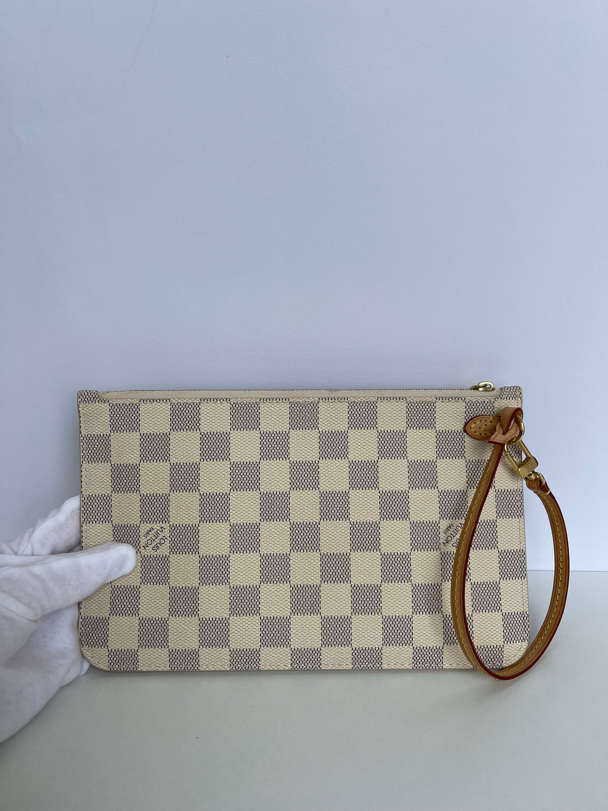Louis Vuitton Neverfull MM Damier Azur Canvas with Pochette
