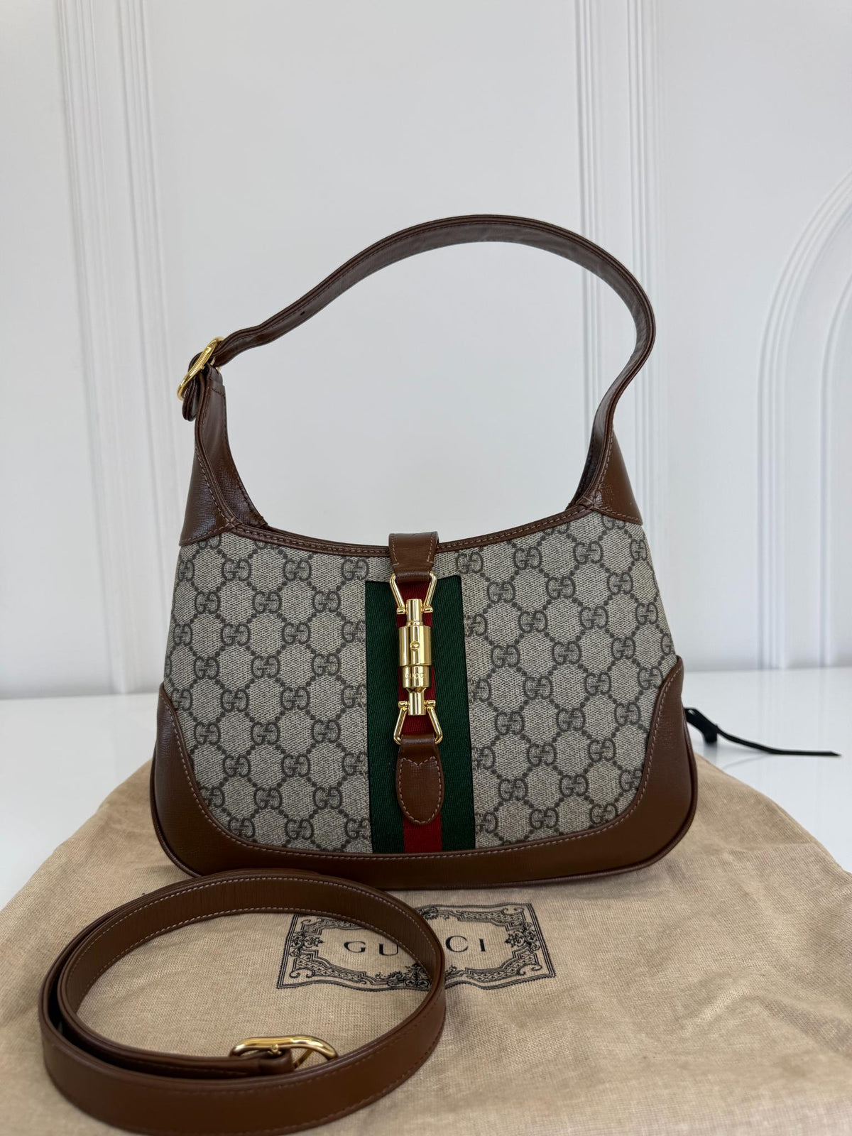 Gucci Small Jackie GG 1961 Supreme Canvas