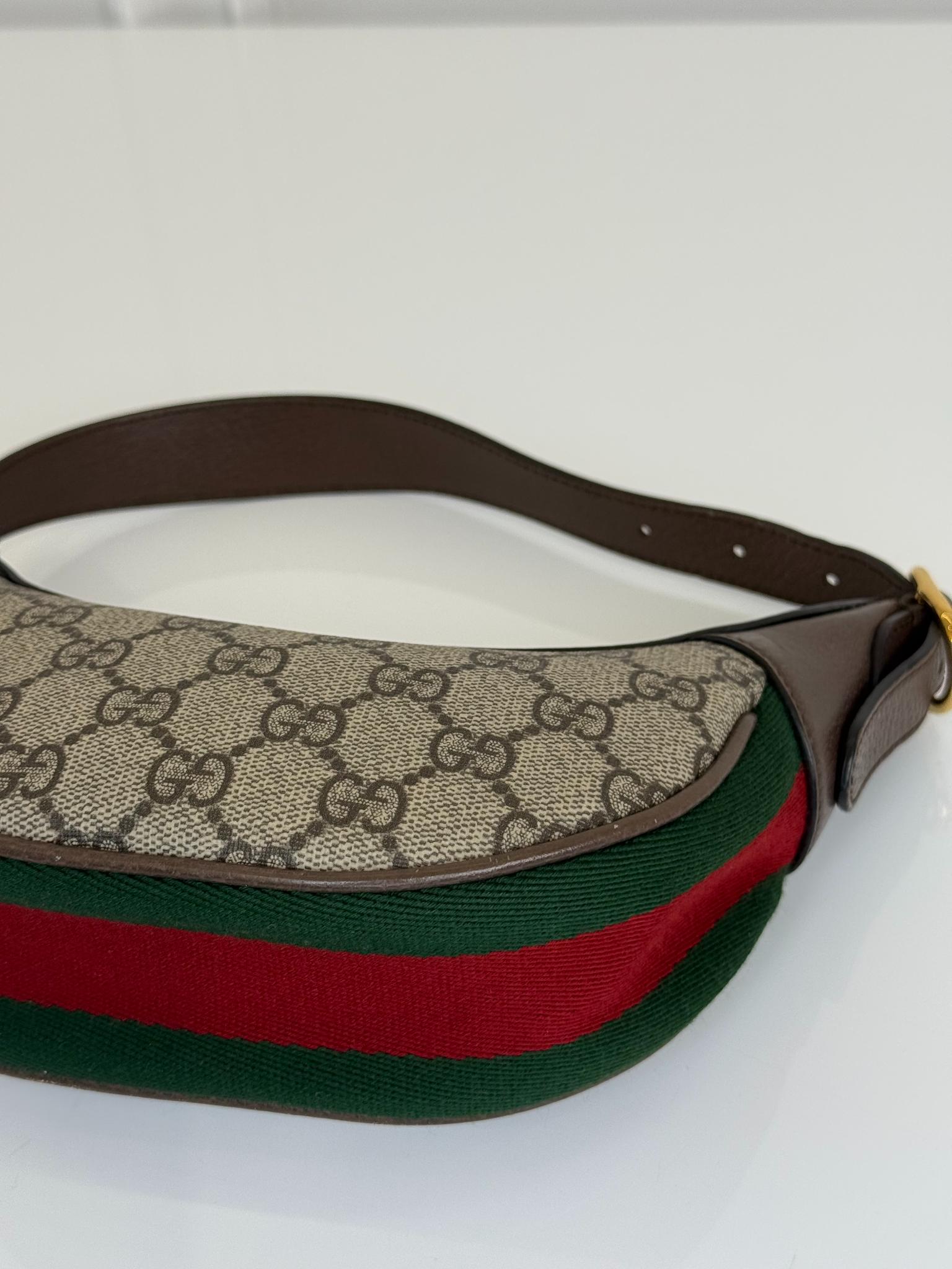 Gucci Ophidia Beige/Ebony GG Supreme Canvas Mini Shoulder Bag
