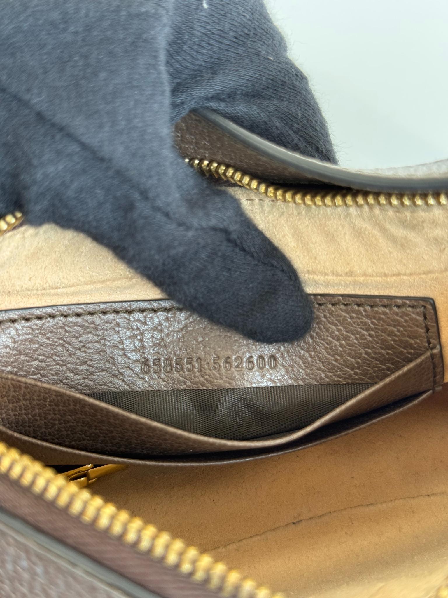 Gucci Ophidia Beige/Ebony GG Supreme Canvas Mini Shoulder Bag