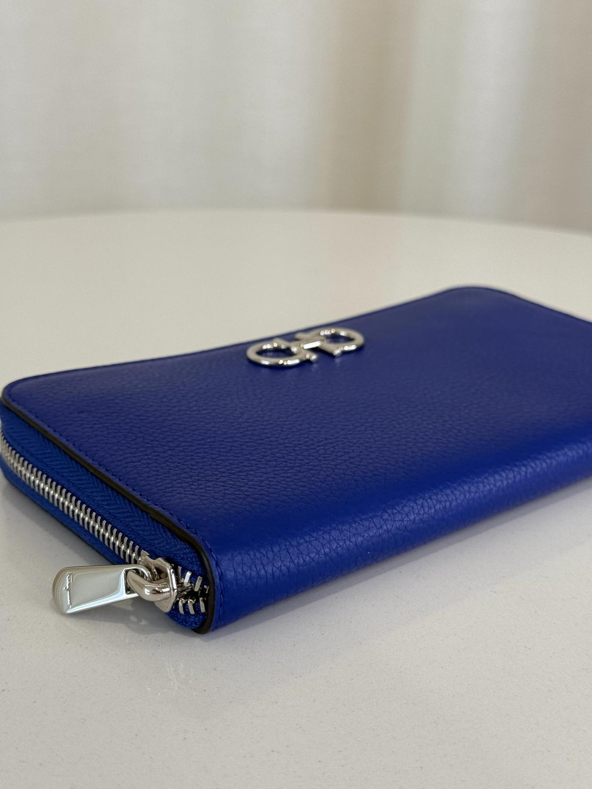 Salvatore Ferragamo Gancini Zip Around Leather Wallet