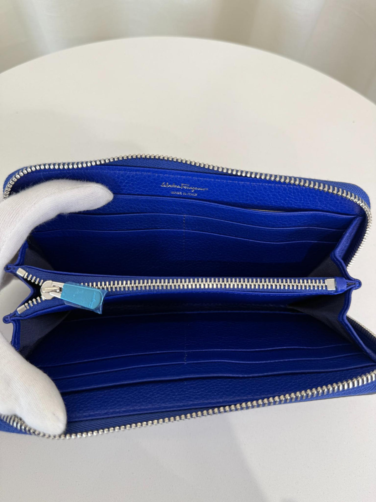 Salvatore Ferragamo Gancini Zip Around Leather Wallet