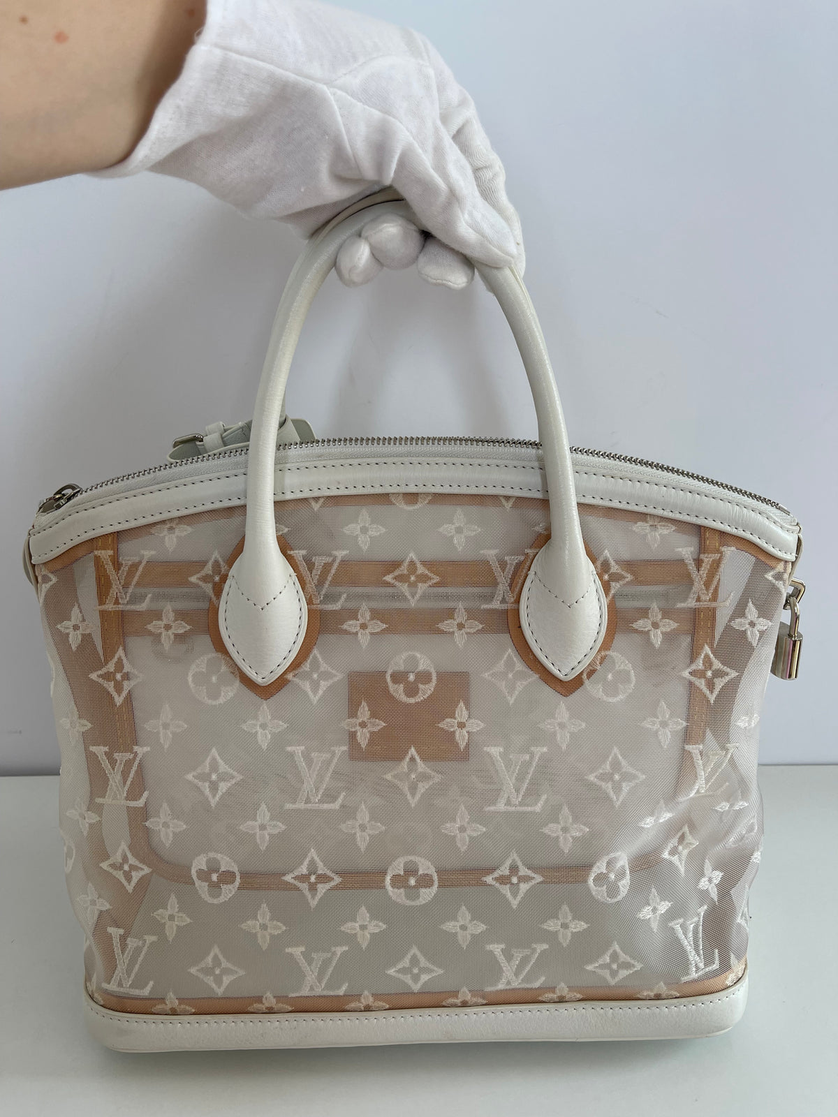 Louis Vuitton Limited Edition Monogram Transparence Lockit Bag