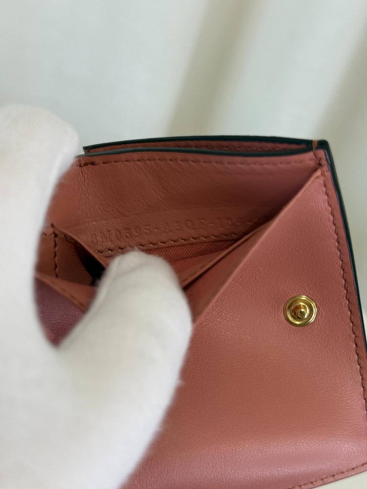 Fendi F Is Fendi Pink Leather Python Flap Wallet
