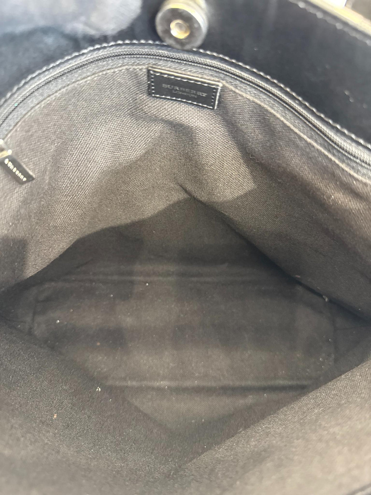 Burberry Beige House Check Canvas Leather Tote