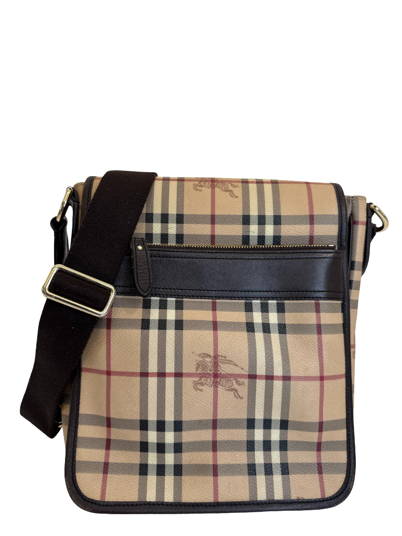 Burberry Haymarket Check Coated Canvas Crossbody Bag