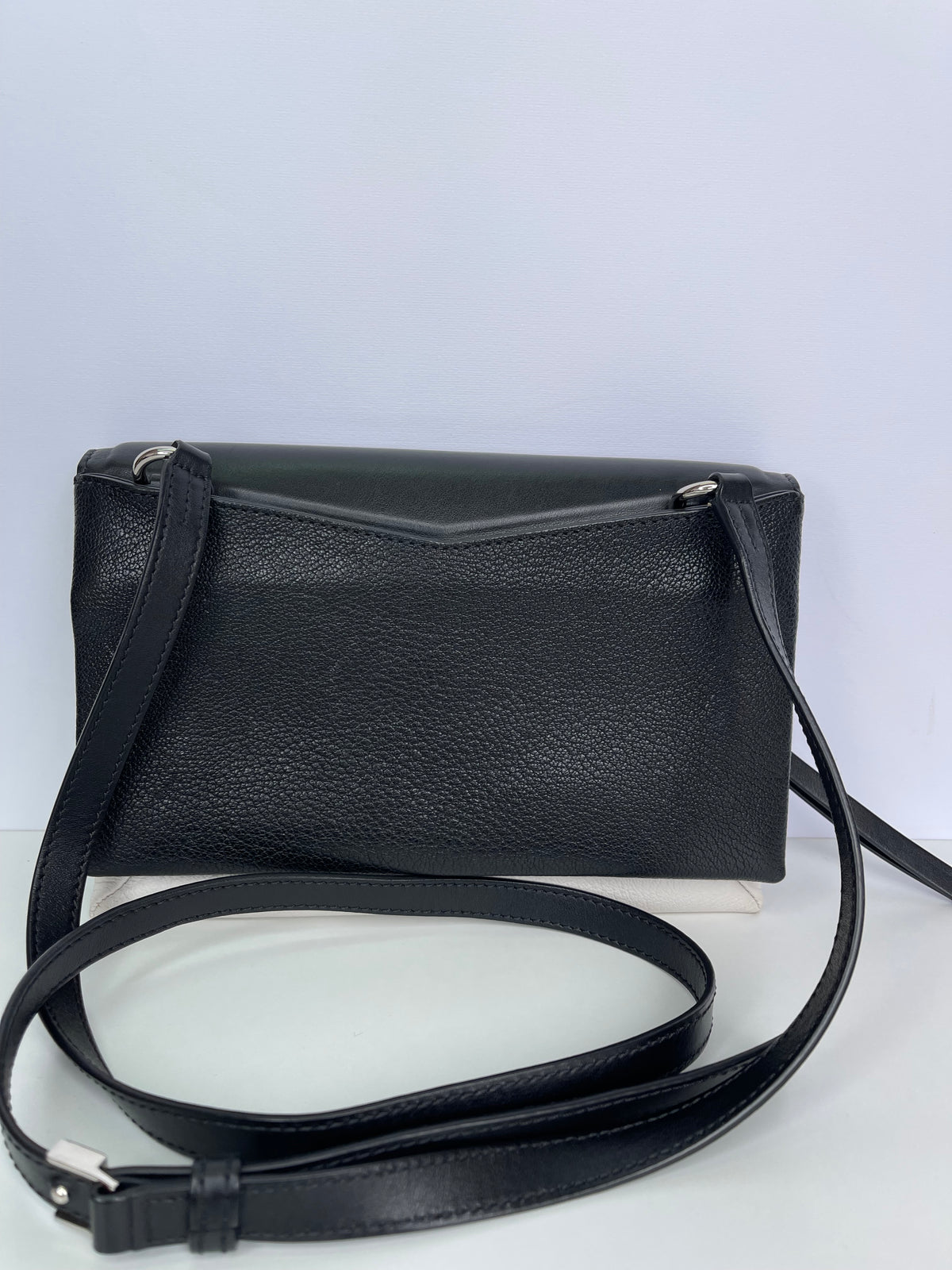 Givenchy Duetto Calfskin Leather Crossbody Bag Black and White