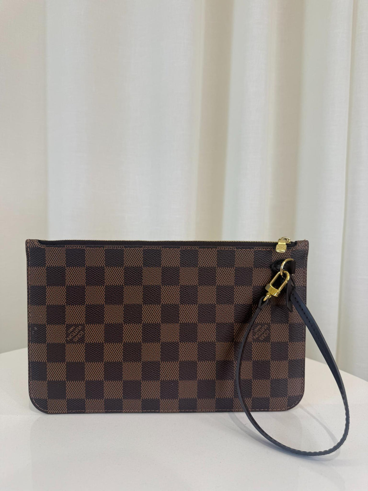 Louis Vuitton Neverfull Pochette Damier Ebene Canvas