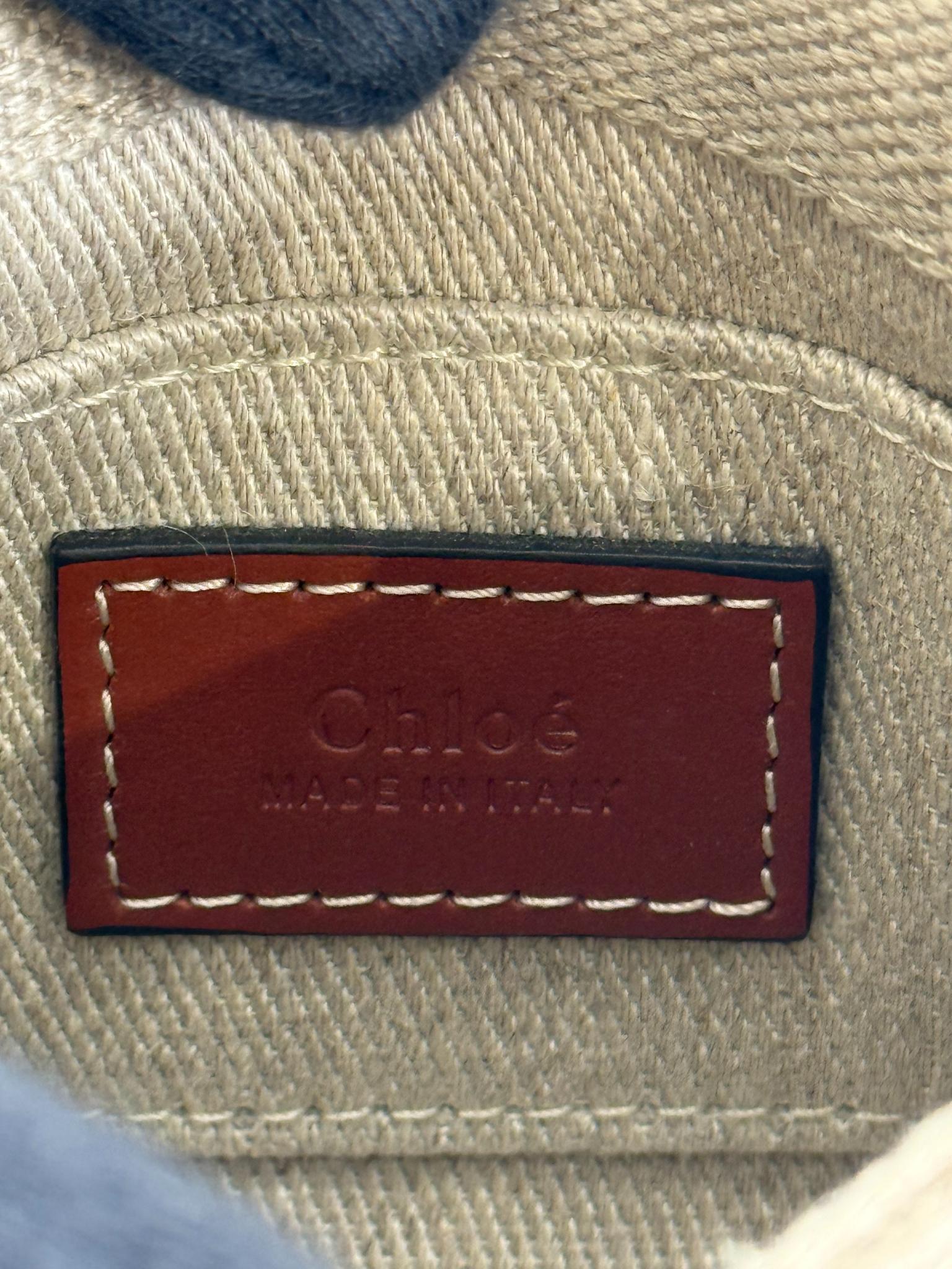 Chloé Beige/Brown Woody Nano Tote Bag