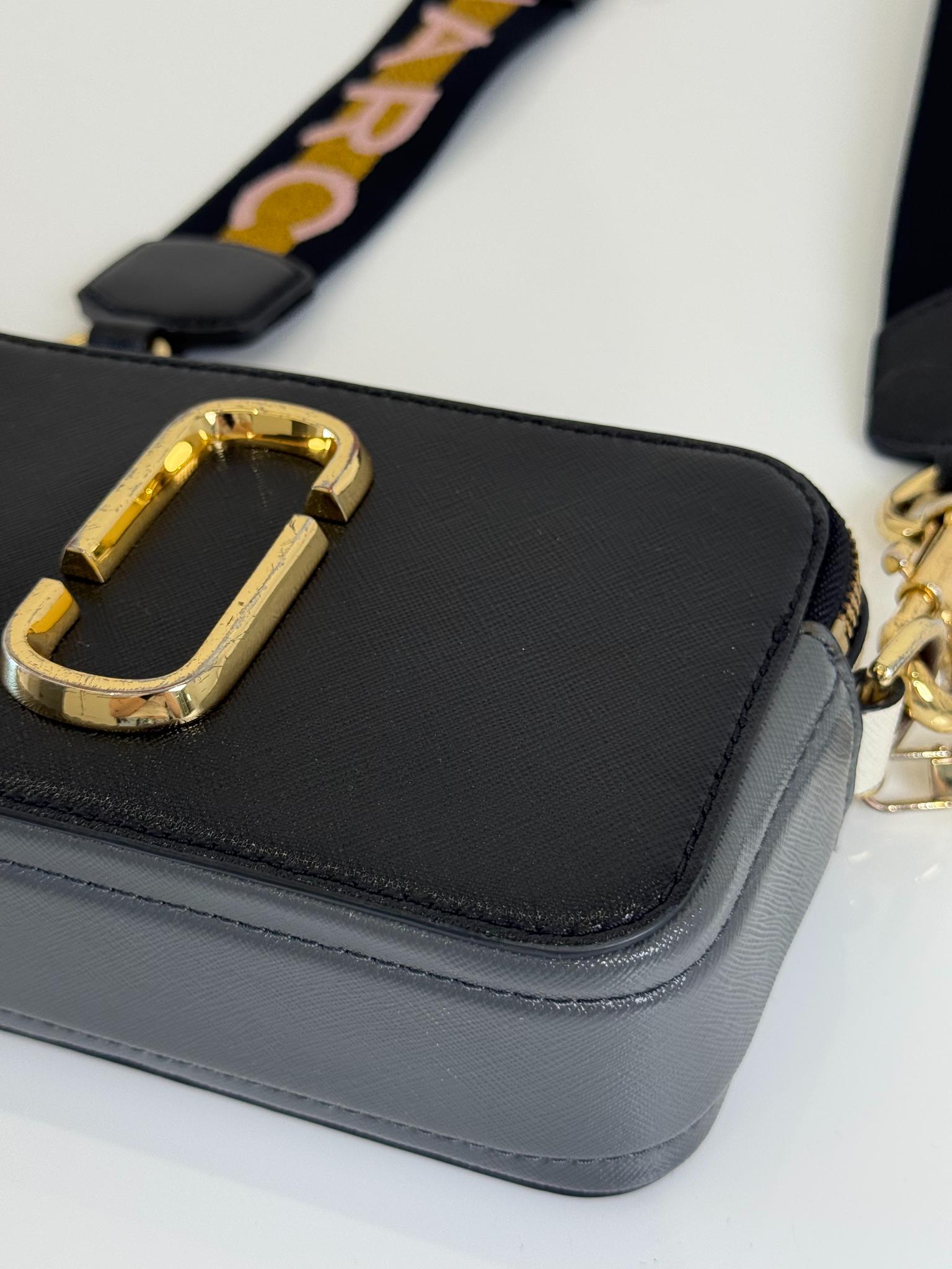 Marc Jacobs Snapshot Black Leather Crossbody Bag