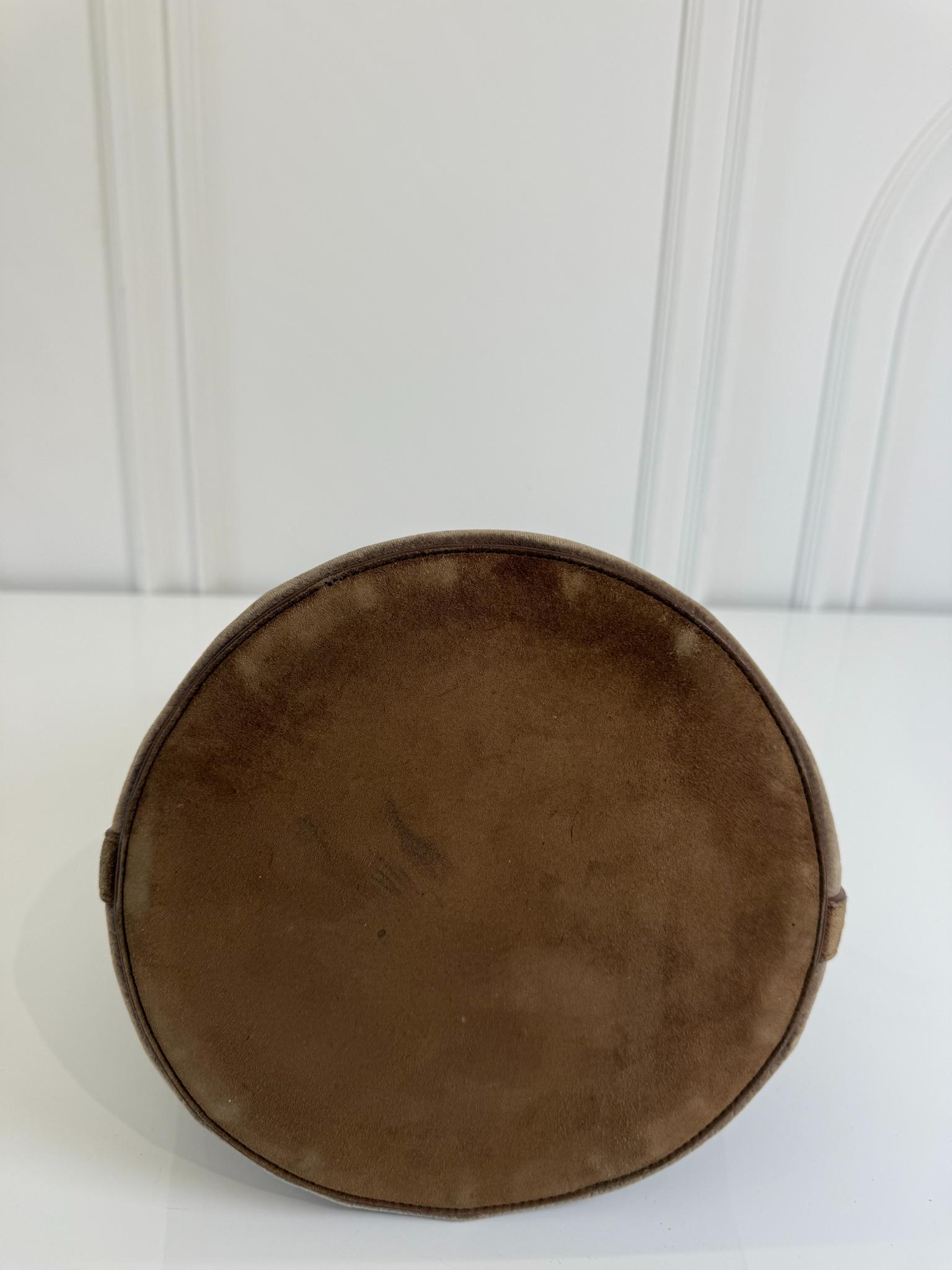 Saint Laurent Velvet Suede Le Monogramme Bucket Bag