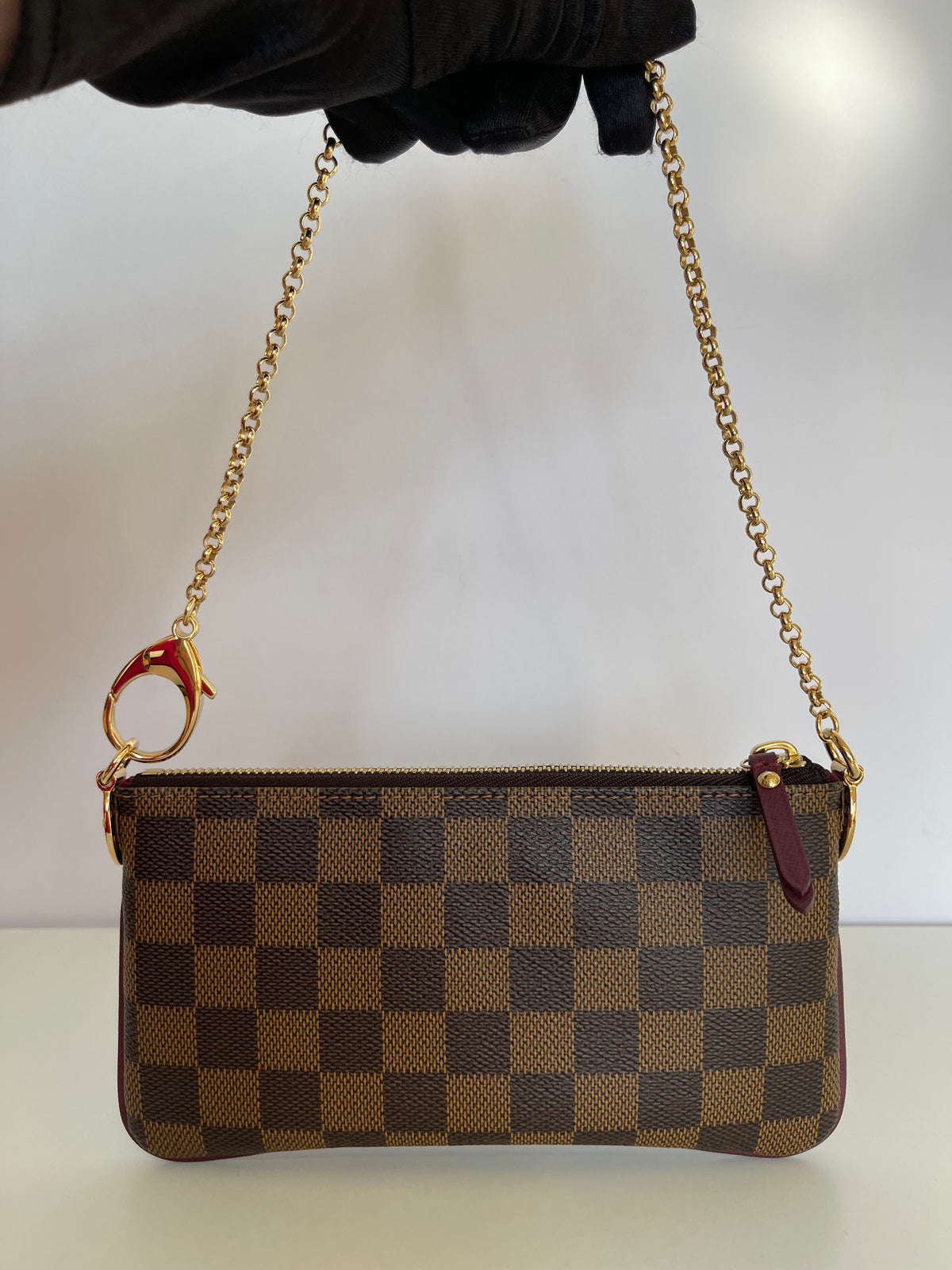 Louis Vuitton Limited Edition Damier Ebene Canvas Valise Milla Pochette Bag