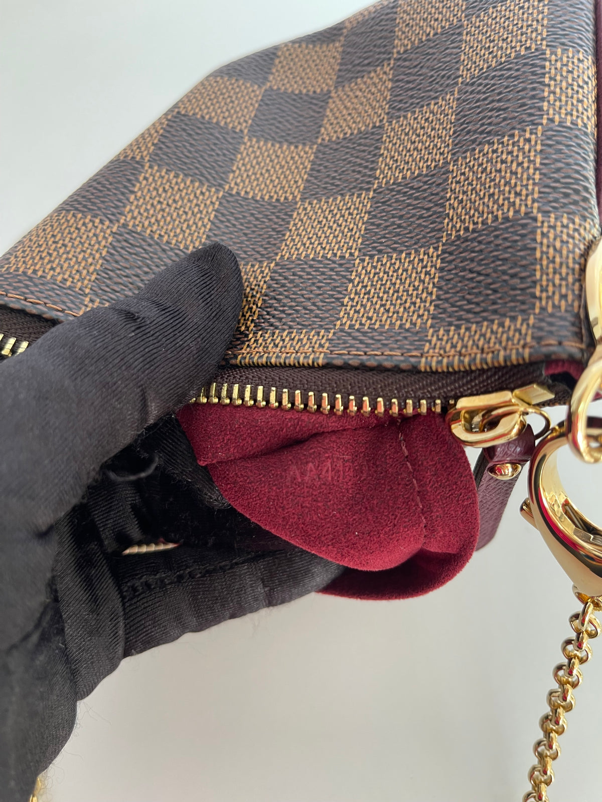 Louis Vuitton Limited Edition Damier Ebene Canvas Valise Milla Pochette Bag