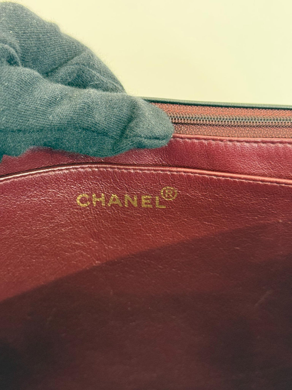 Chanel Vintage Black Jumbo Classic Flap Bag Lambskin Leather 24K Gold Hardware