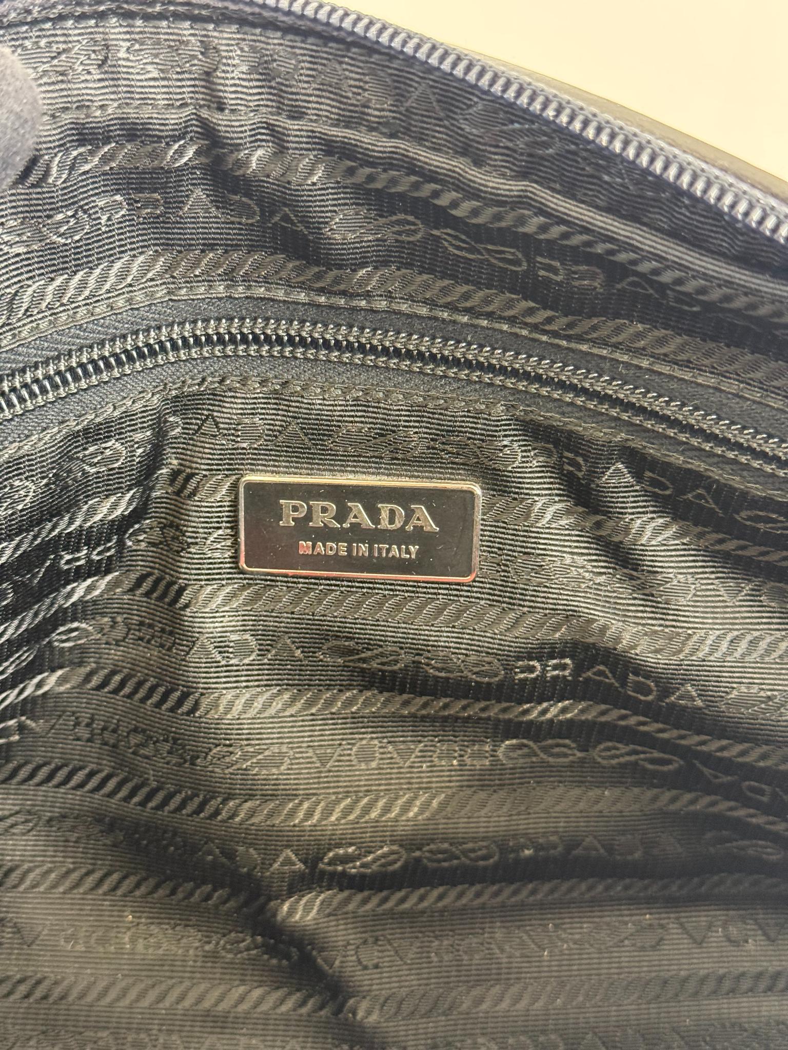 Prada Vintage 90s Red/Black Bowling Bag