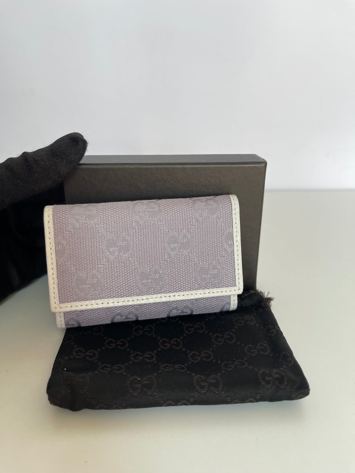 Gucci Lilac GG Canvas Key Holder