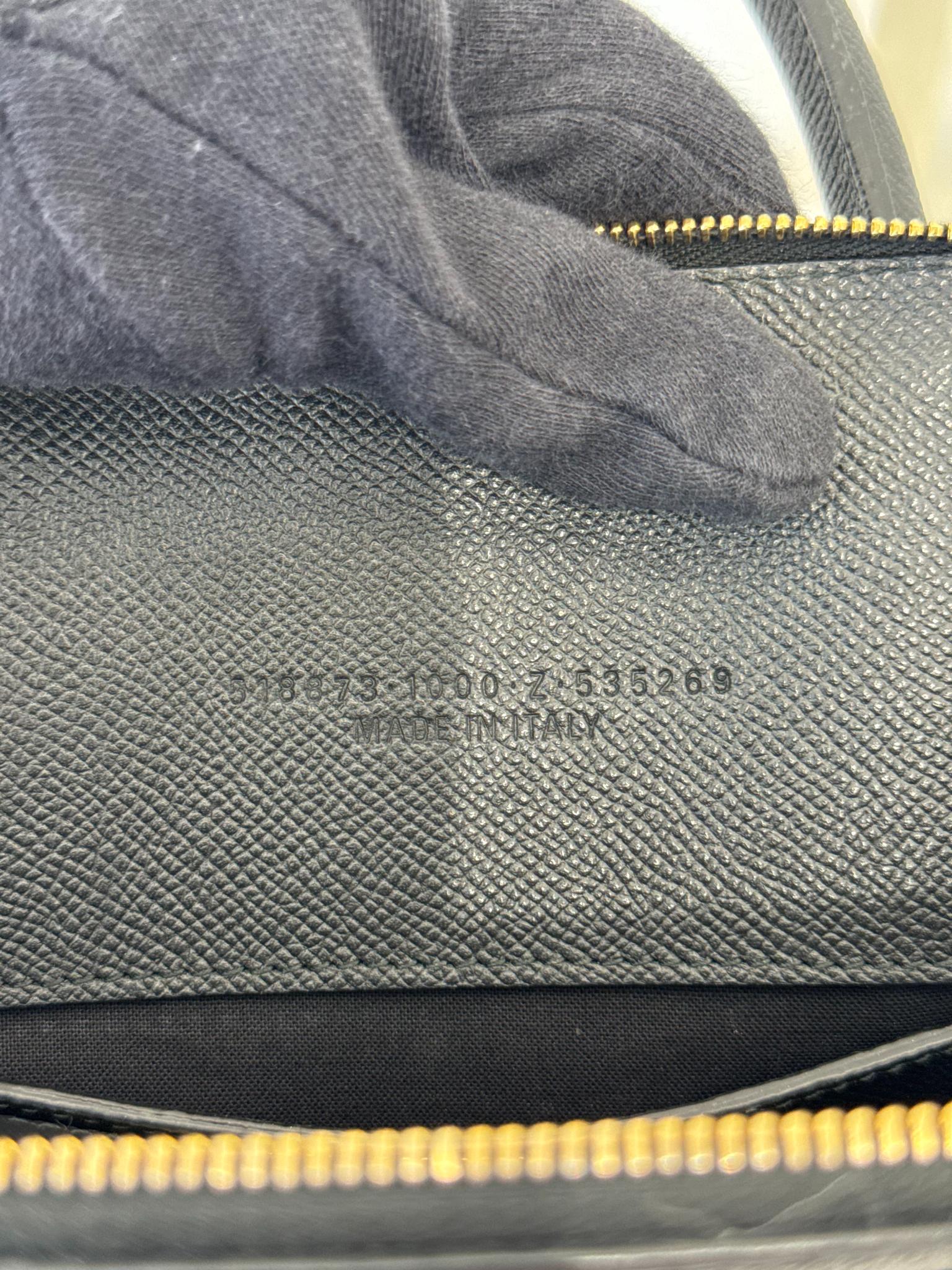 Balenciaga Black Grained Leather Ville Top Handle Bag