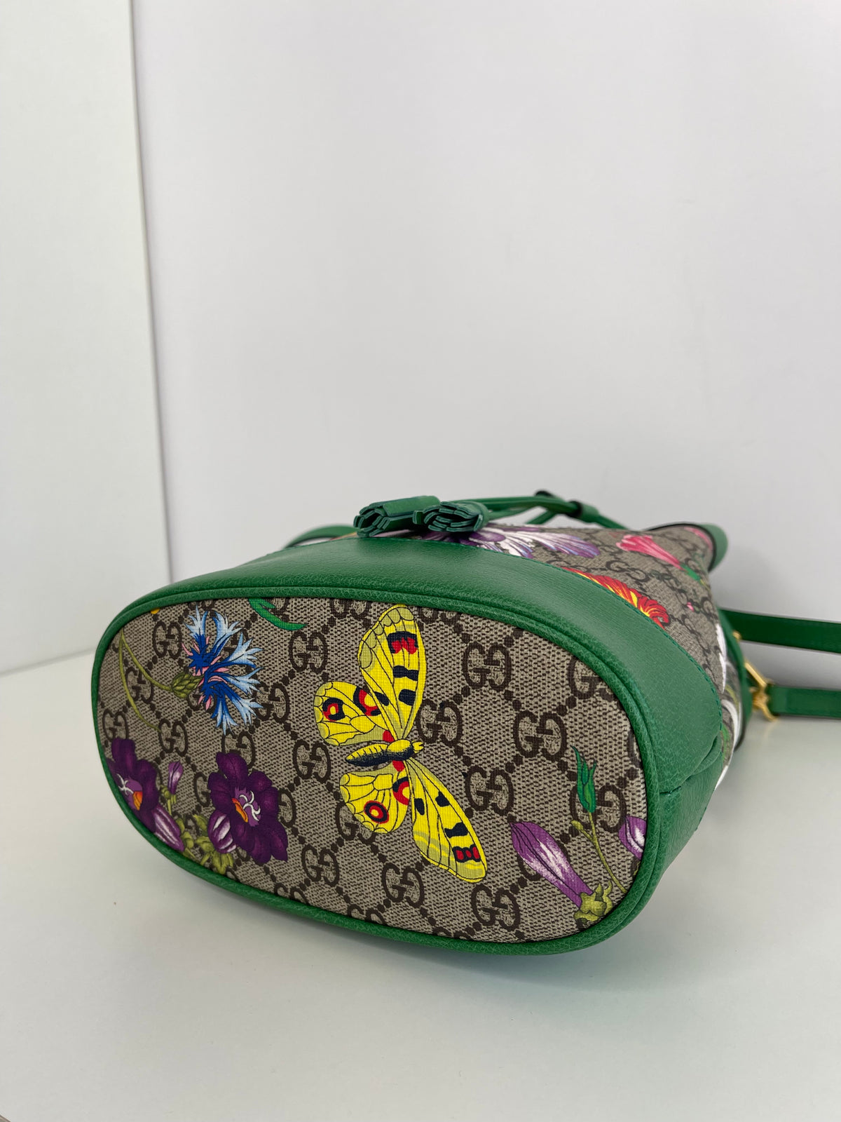 Gucci Ophidia GG Flora Small Bucket Green Limited Edition