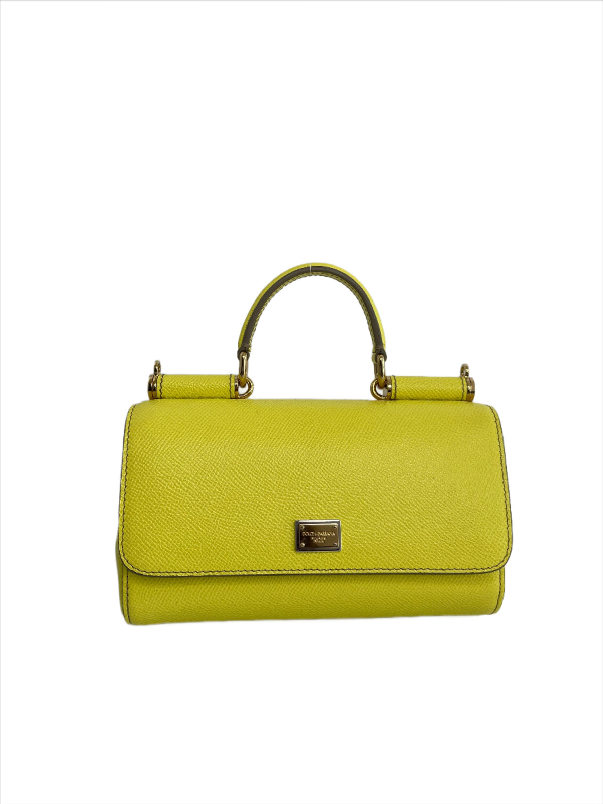 Dolce & Gabbana Small Sicily Handbag in Yellow