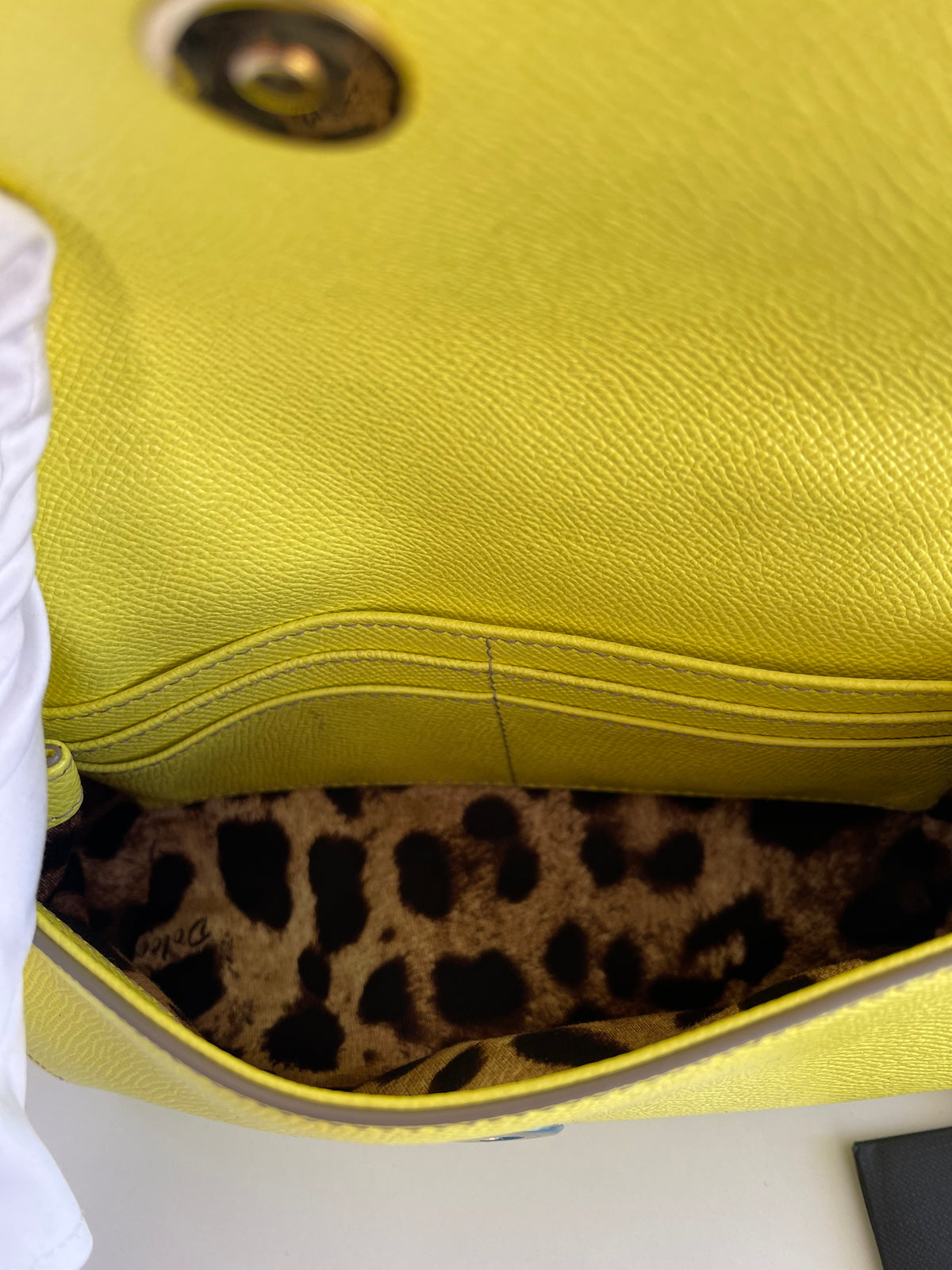 Dolce & Gabbana Small Sicily Handbag in Yellow