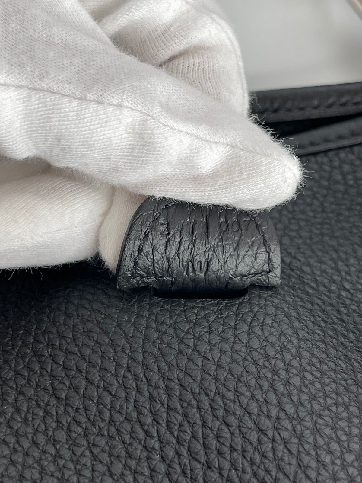 Hermes Evelyne III PM in Black Clemence Leather