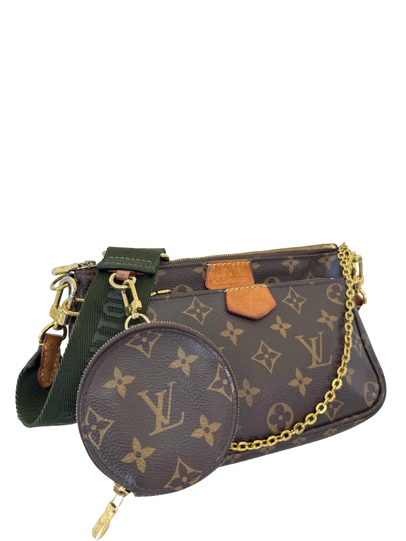 Louis Vuitton Multi Pochette Accessoires Khaki Strap Monogram Canvas