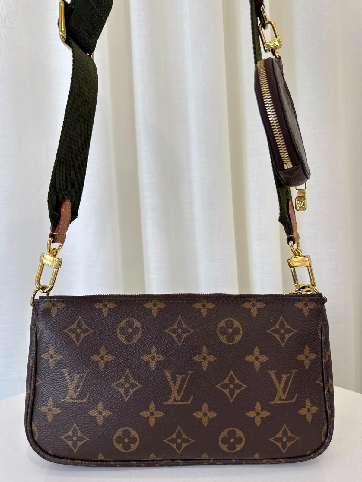 Louis Vuitton Multi Pochette Accessoires Khaki Strap Monogram Canvas