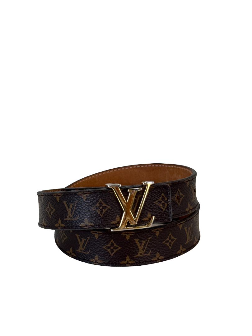 Louis Vuitton LV Buckle Initials Belt Monogram Canvas