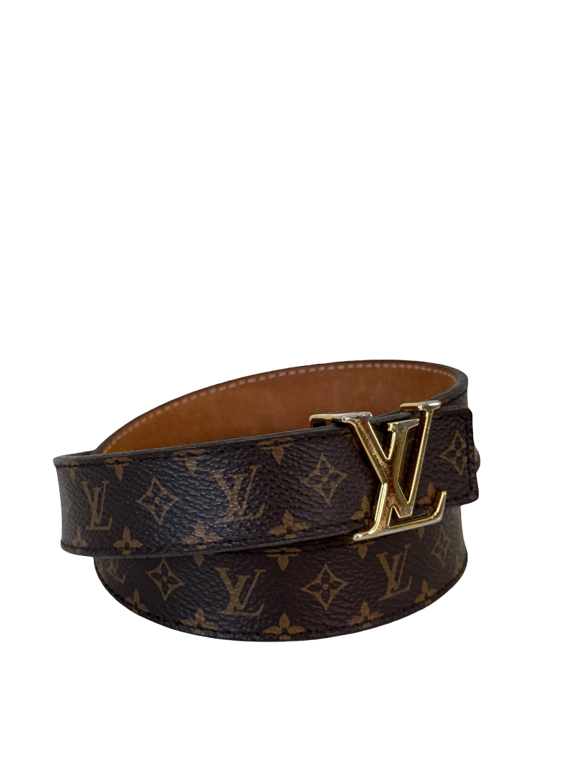 Louis Vuitton LV Buckle Initials Belt Monogram Canvas