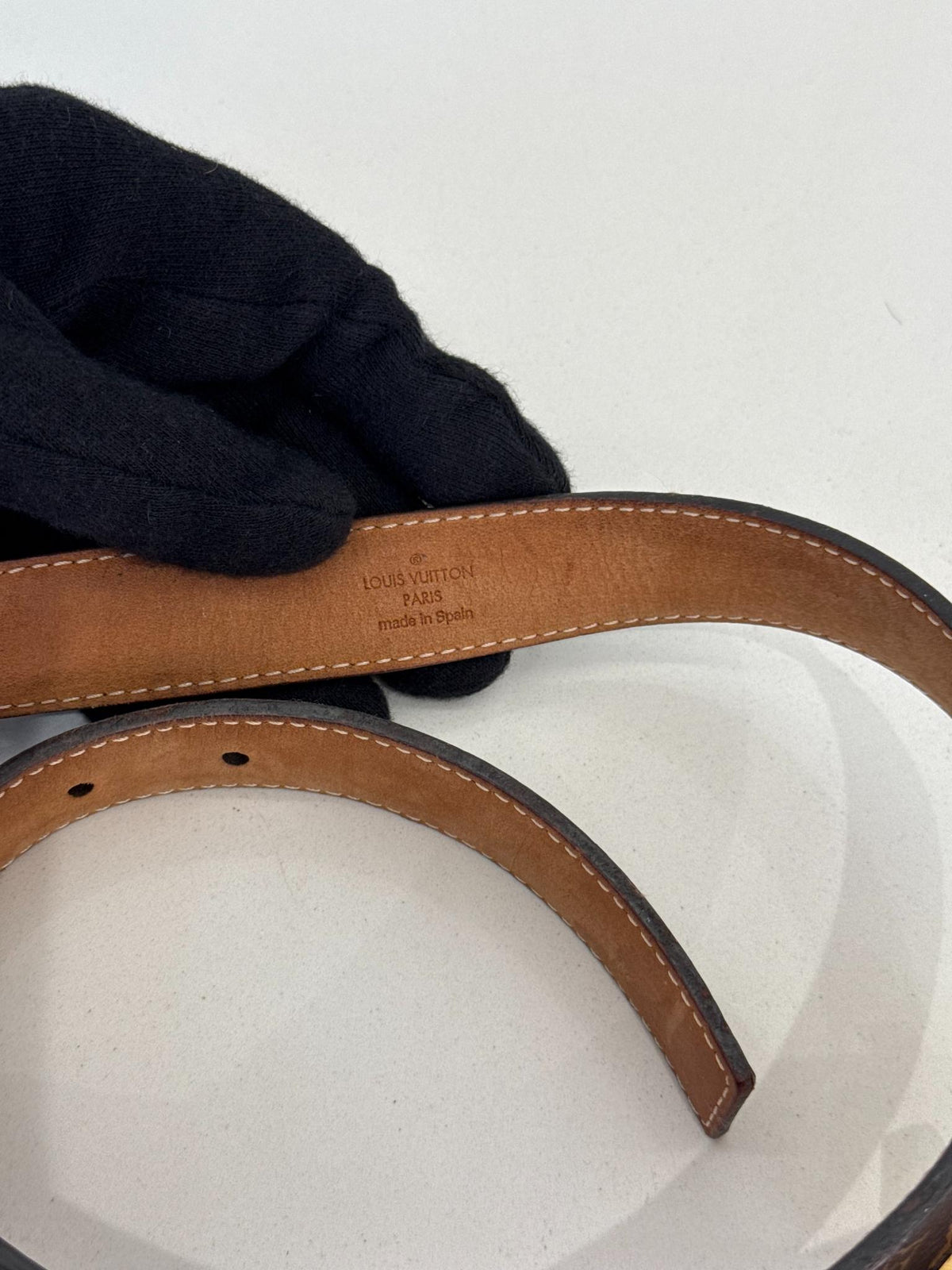 Louis Vuitton LV Buckle Initials Belt Monogram Canvas