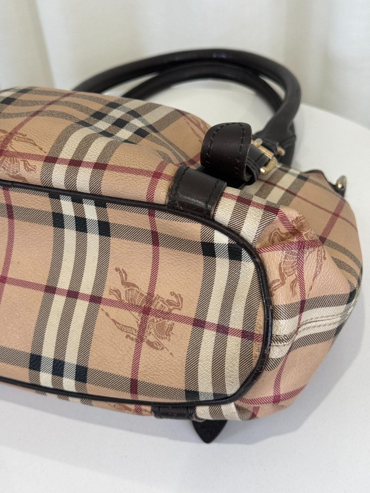 Burberry Haymarket Check Coated Canvas Northfield Bag