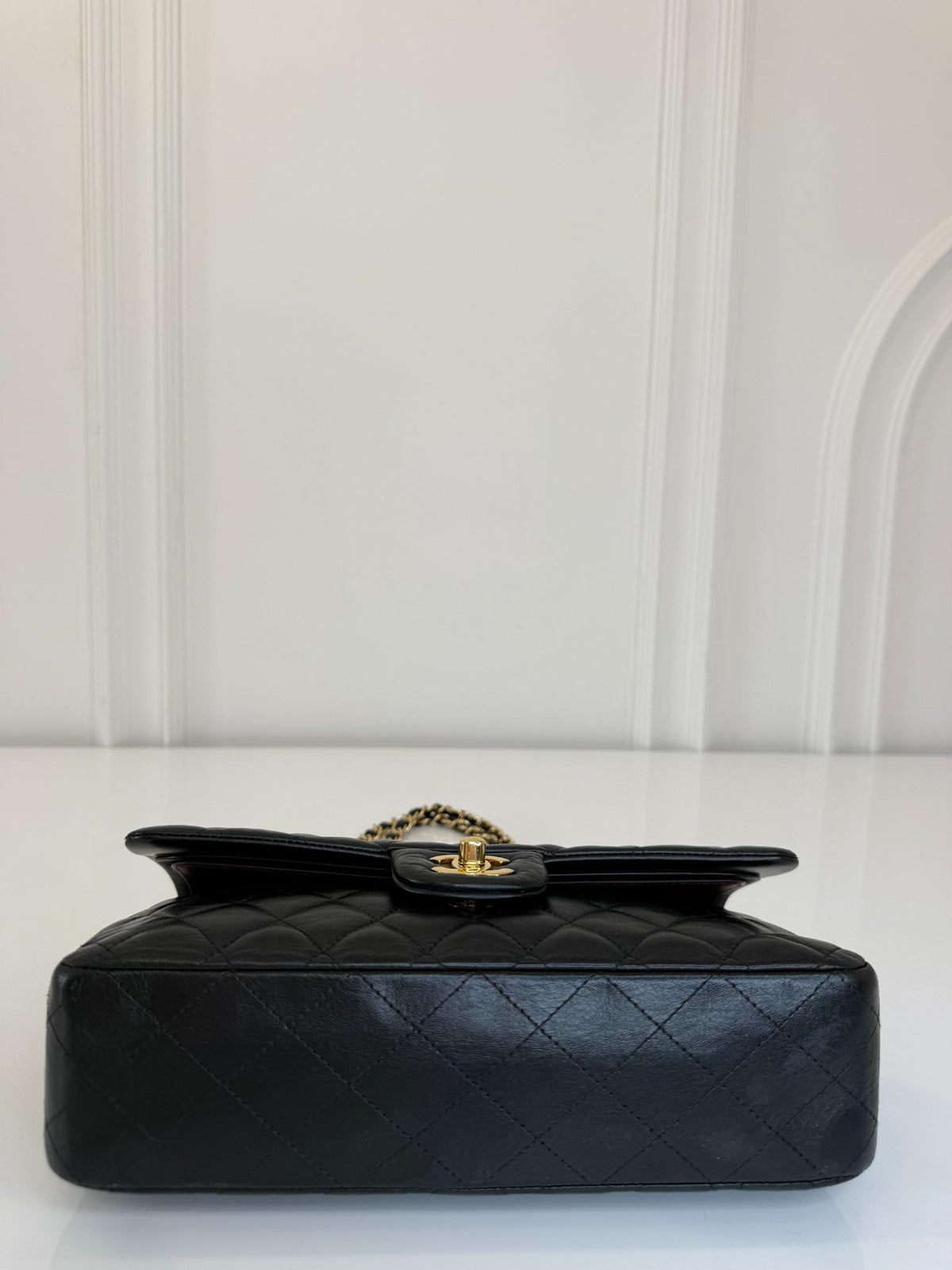 Chanel Classic Medium Double Flap Black Lambskin Shoulder Bag