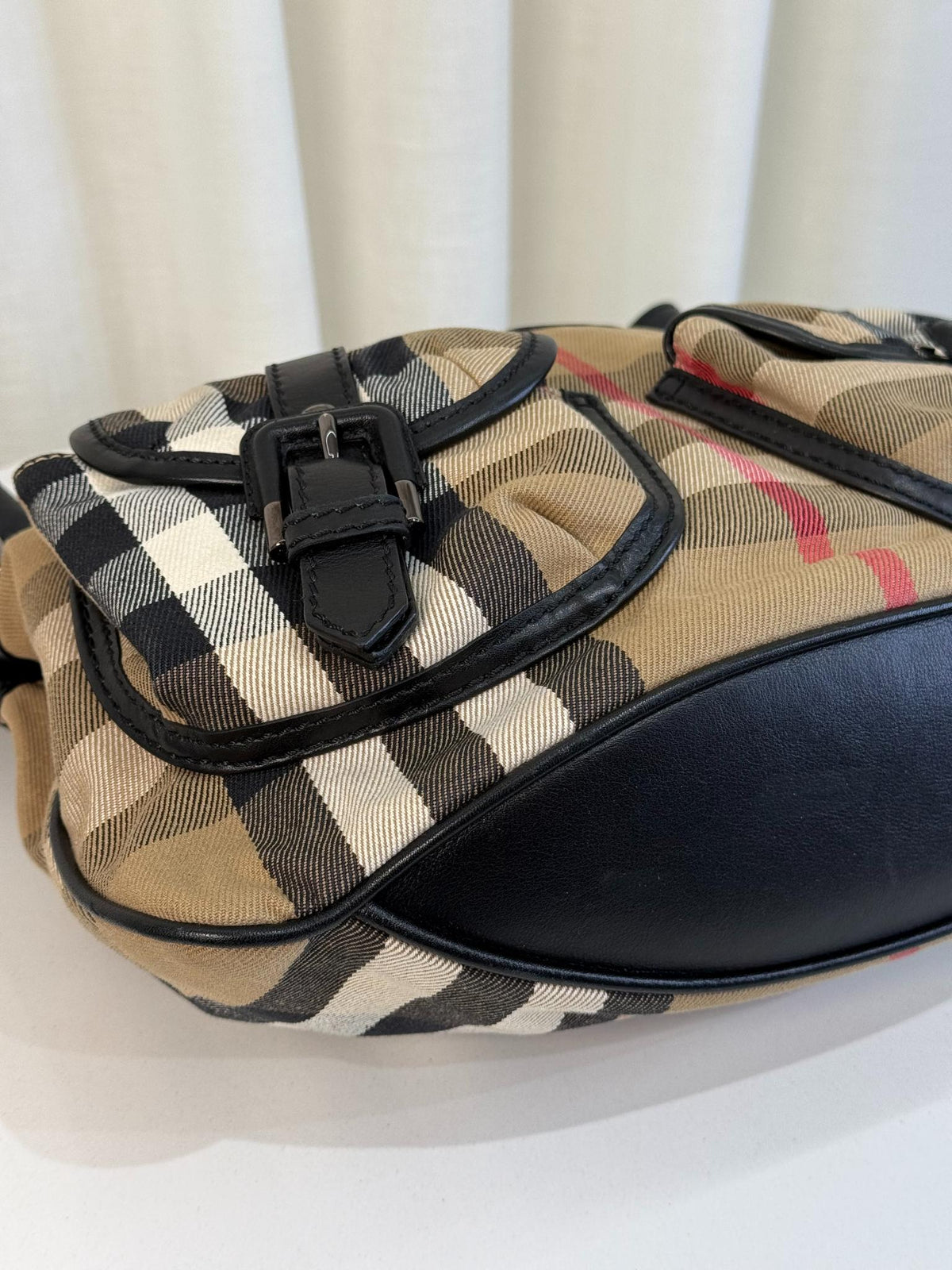 Burberry Black/Beige House Check Bromley Hobo Bag