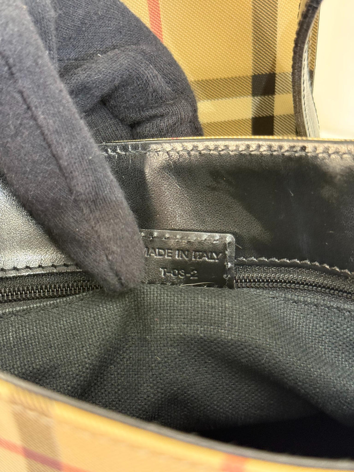 Burberry Beige/Black House Check PVC Shoulder Bag