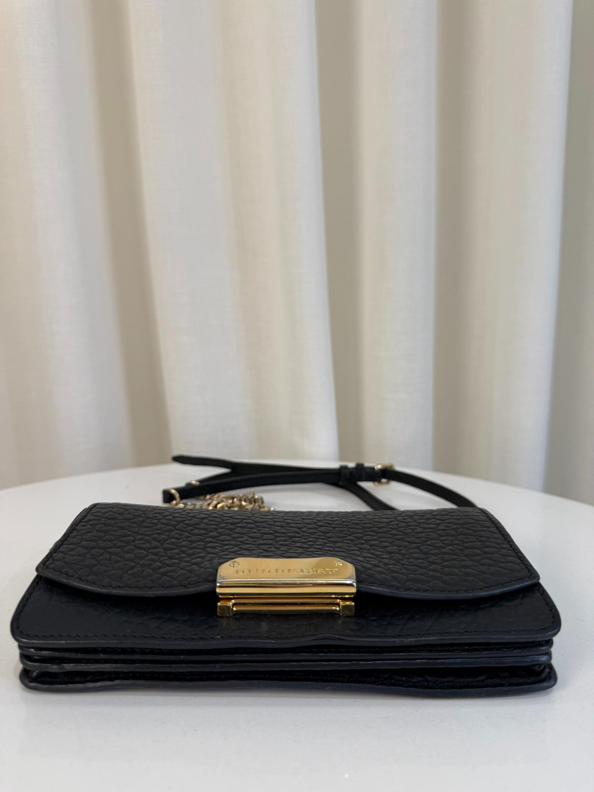 Burberry Small Signature Grain Leather Madison Chain Clutch Crossbody Bag