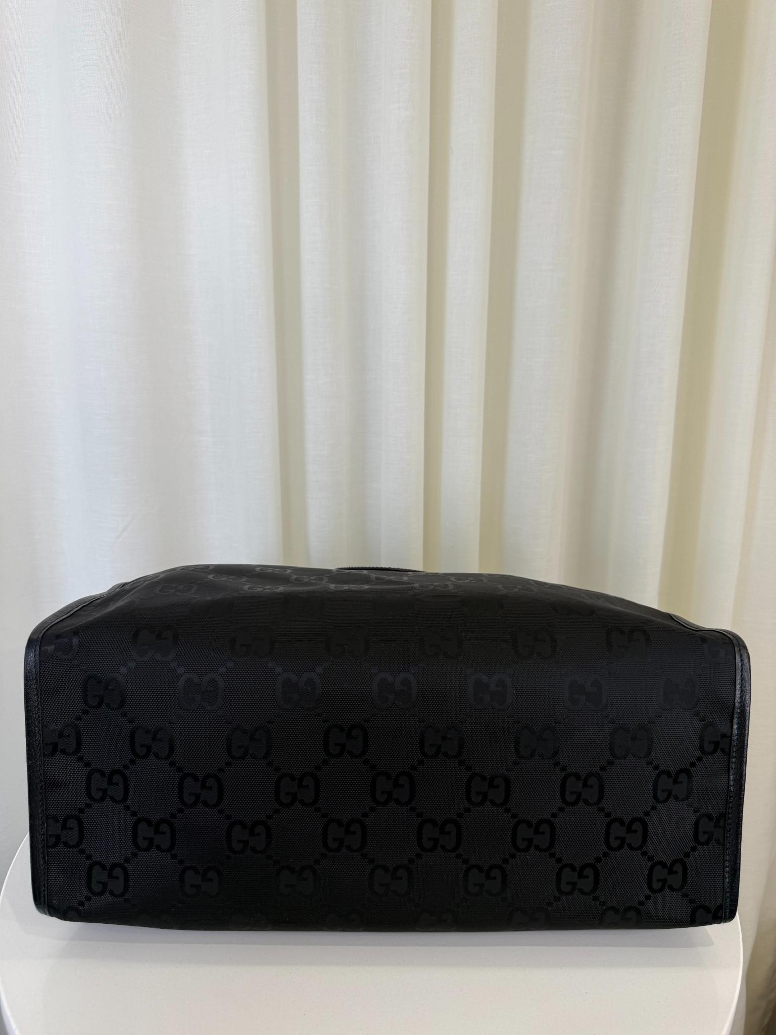 Gucci Econyl Nylon Monogram Large Off The Grid Tote Bag Black