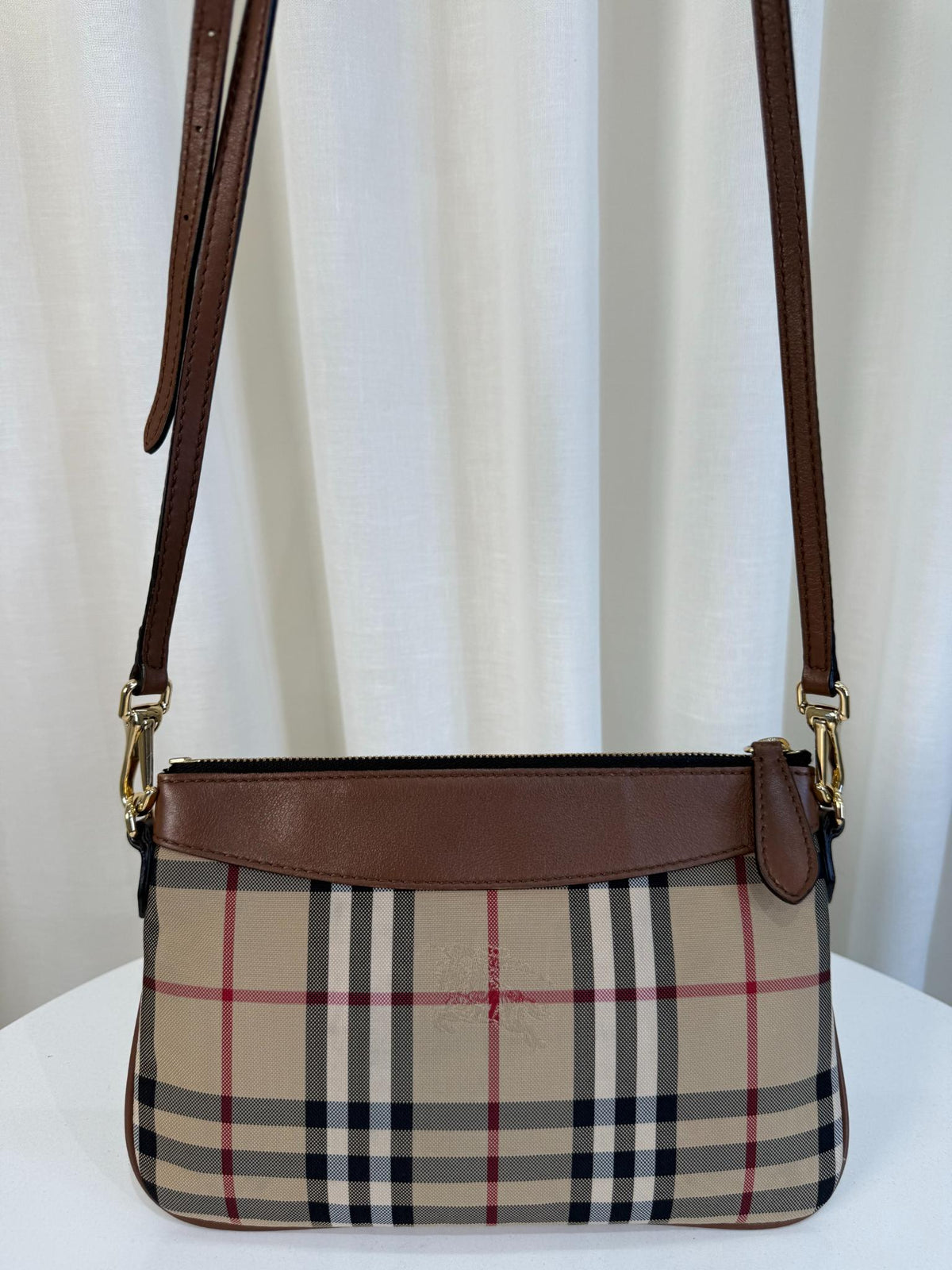 Burberry Haymarket Check Peyton Crossbody Bag