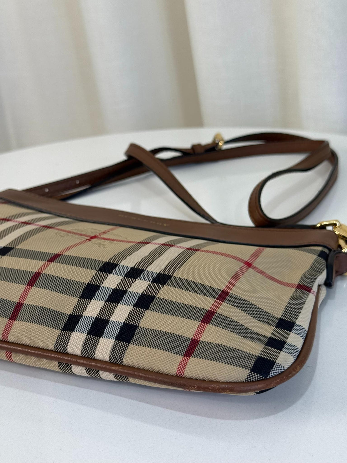 Burberry Haymarket Check Peyton Crossbody Bag
