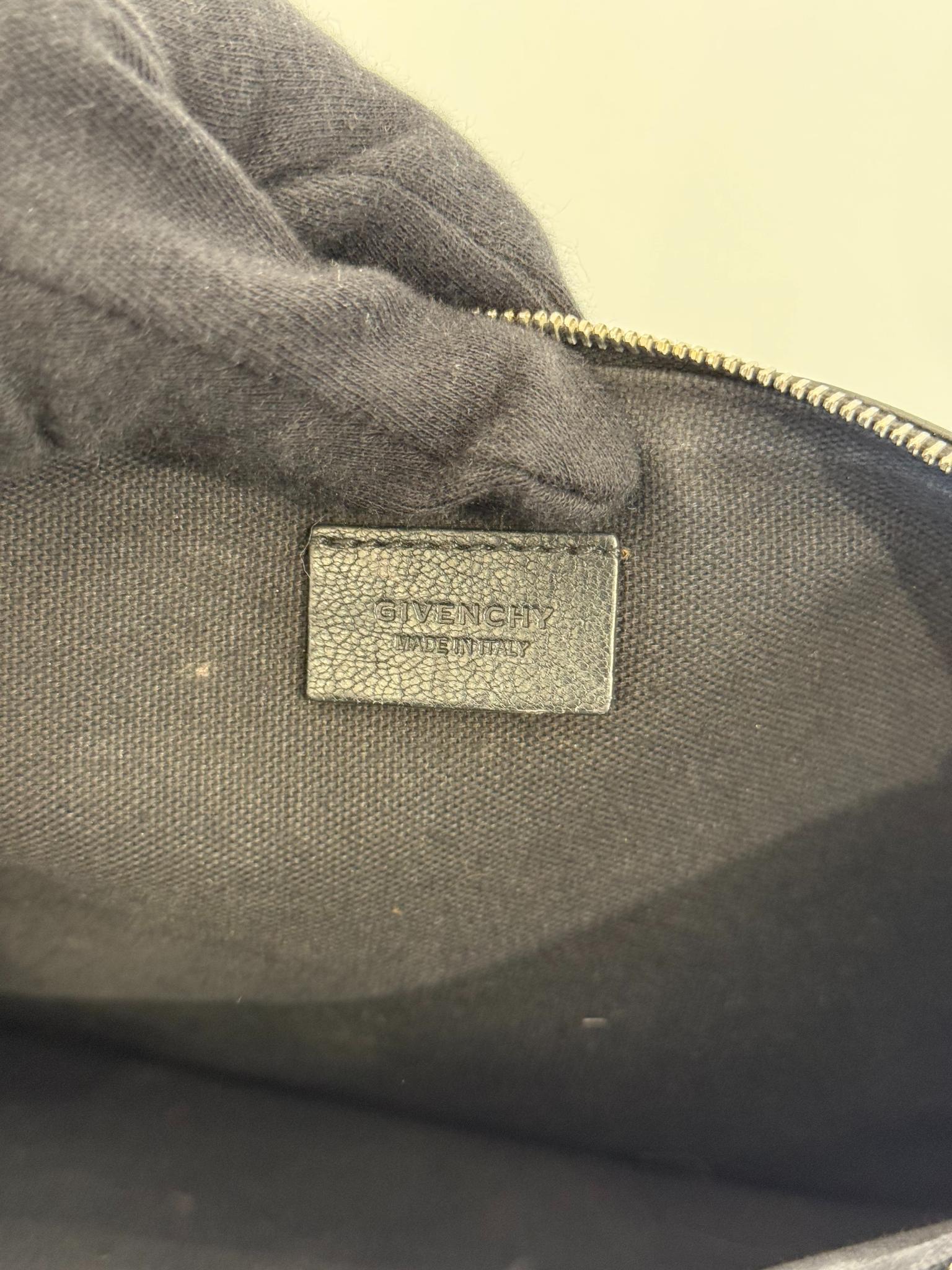 Givenchy Antigona Black Grained Goatskin Leather Pouch