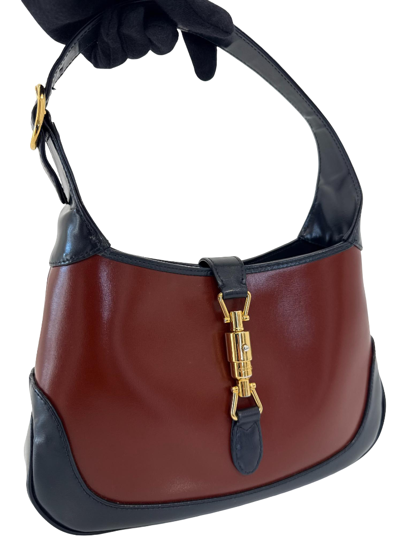 Gucci Jackie 1961 Small Bicolor Smooth Calfskin Leather Hobo Bag