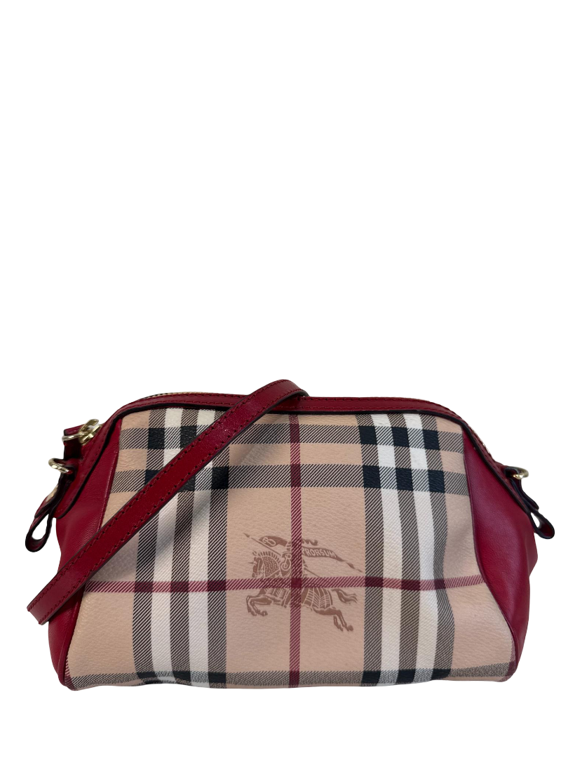 Burberry Haymarket Check Mini Blaze Crossbody Bag