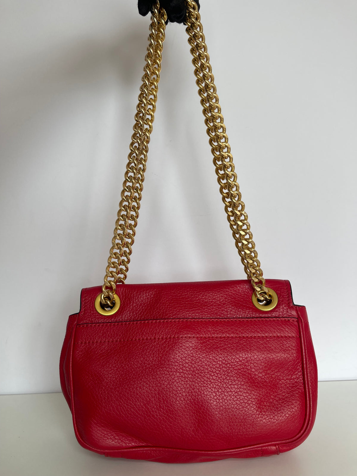 Moschino Fire Red Gold Crossbody Bag