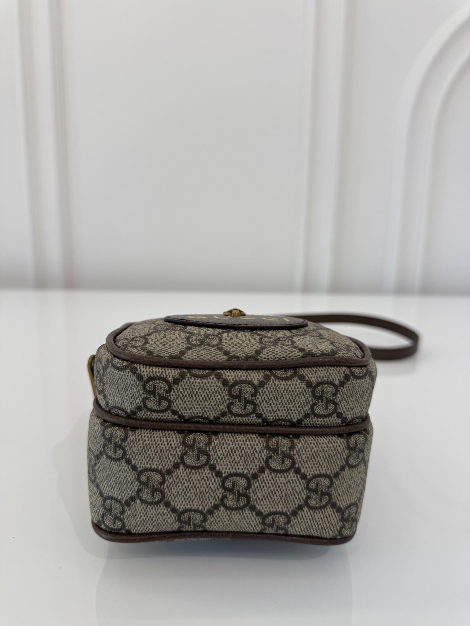 Gucci Beige/Ebony GG Supreme Canvas Neo Vintage Mini Crossbody Bag