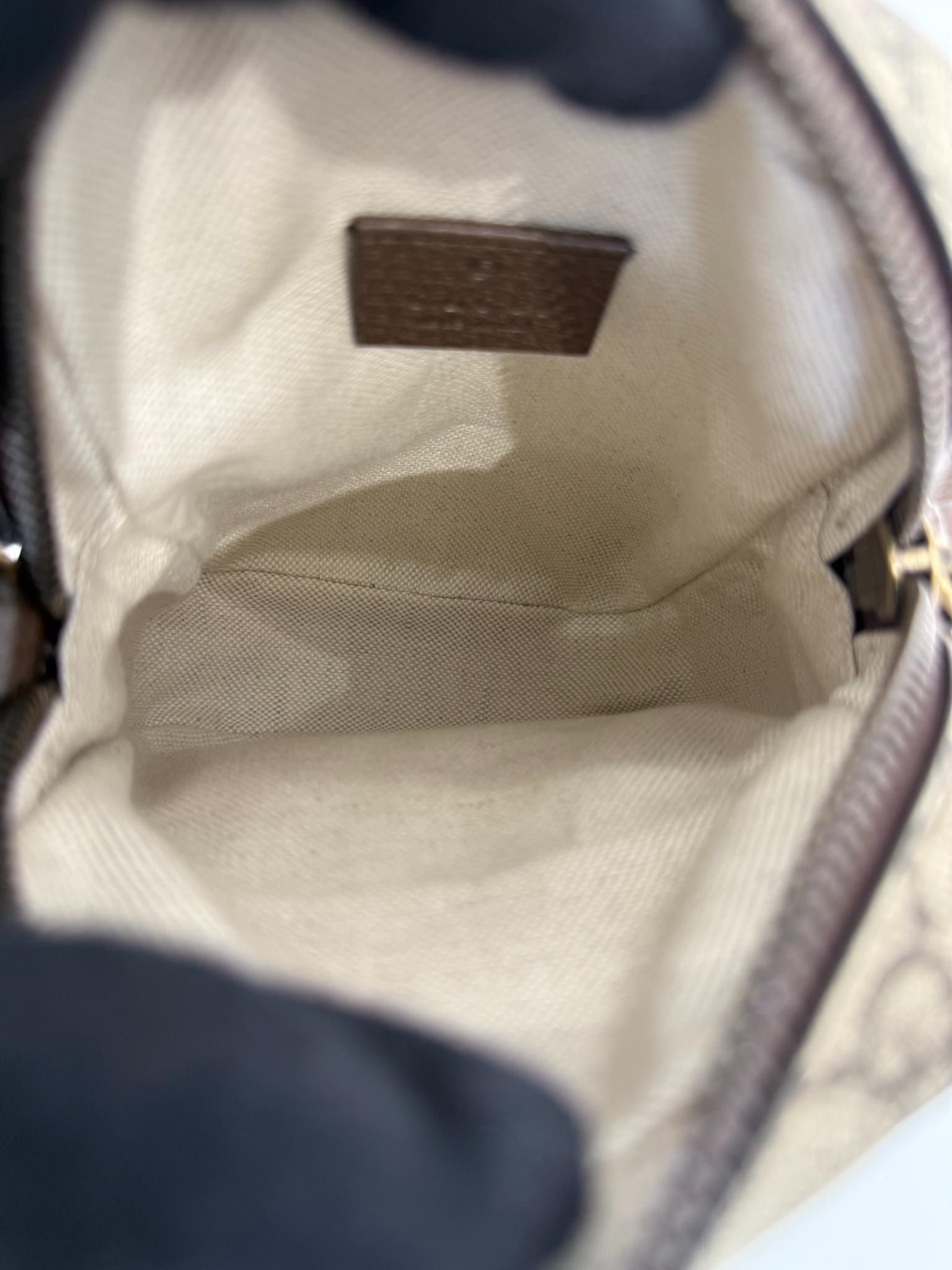 Gucci Beige/Ebony GG Supreme Canvas Neo Vintage Mini Crossbody Bag