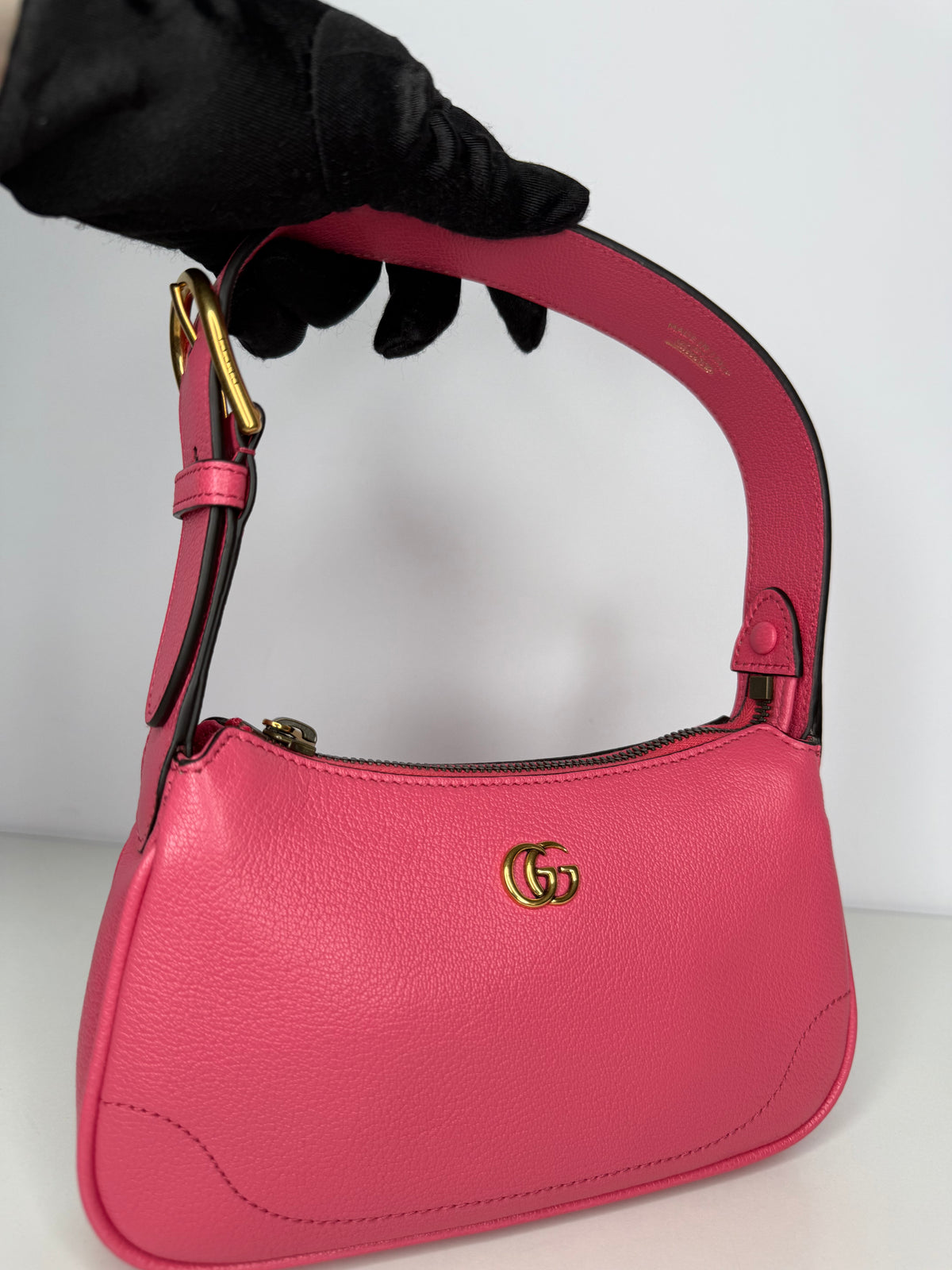 Gucci Aphrodite Mini Shoulder Bag Pink Soft Leather