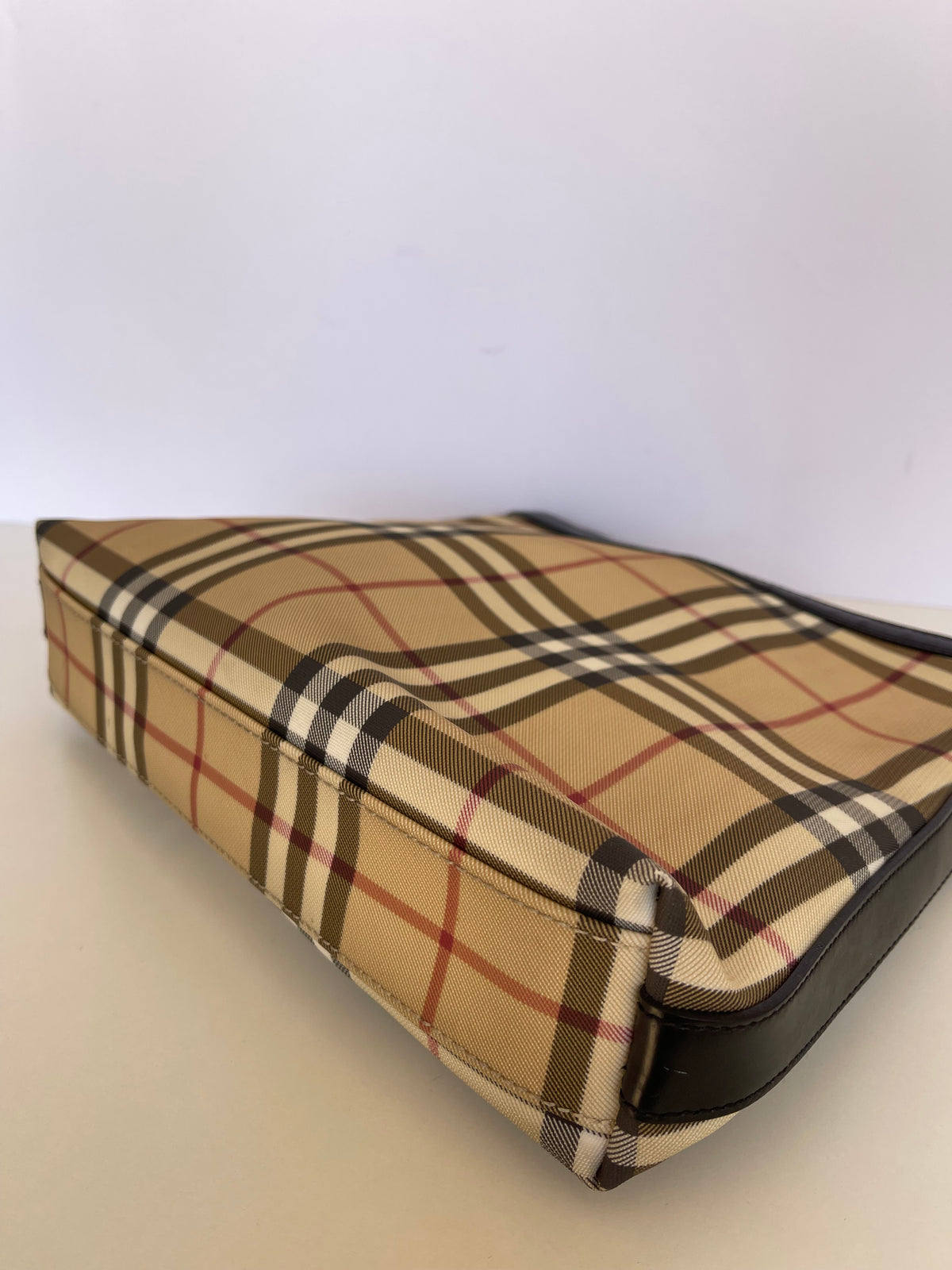 Burberry Beige Nova Check Canvas Shoulder Bag