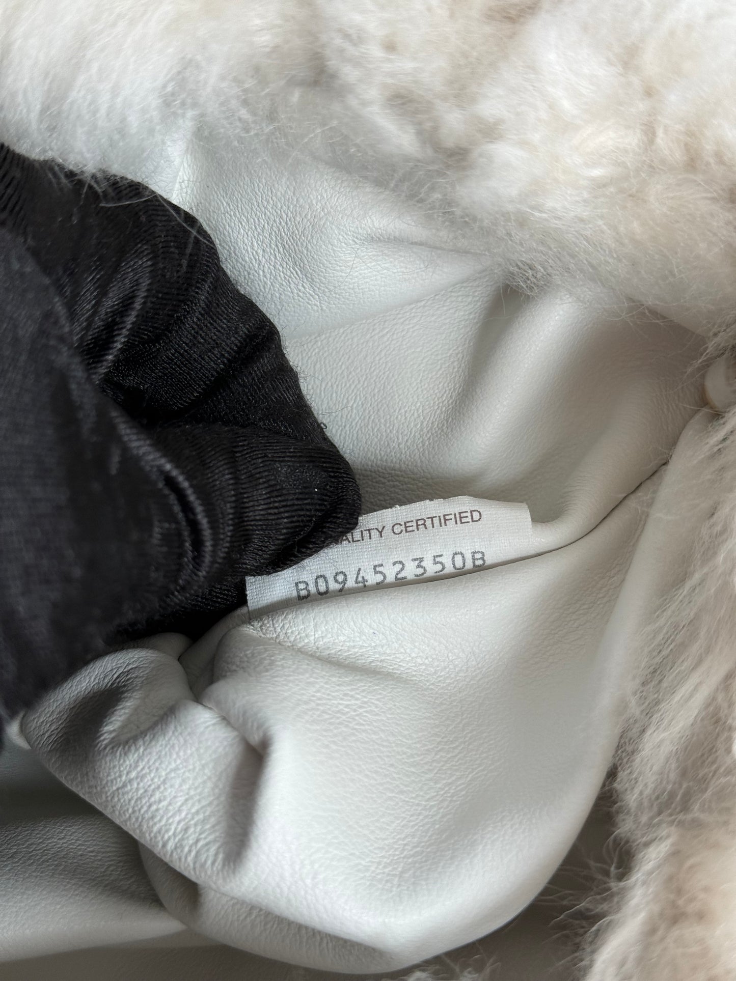 Bottega Veneta Shearling The Pouch Chain Beige