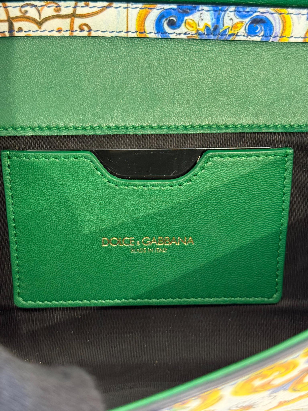 Dolce Gabbana Multicolor Dauphine Majolica Clutch Crossbody Bag