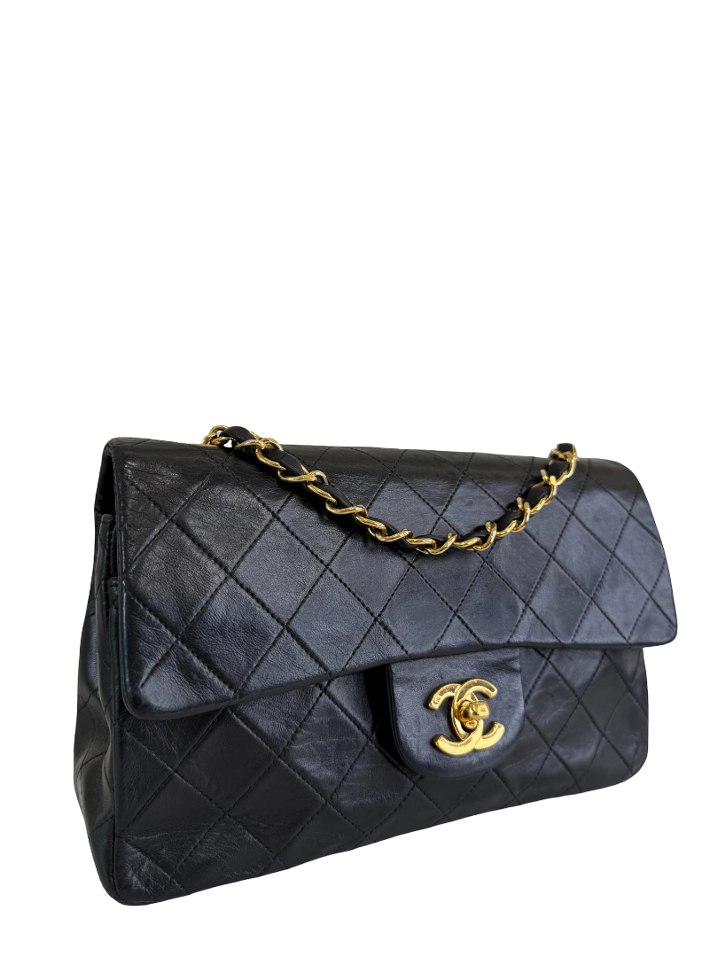 Chanel Classic Double Flap Small Black Lambskin Gold Hardware