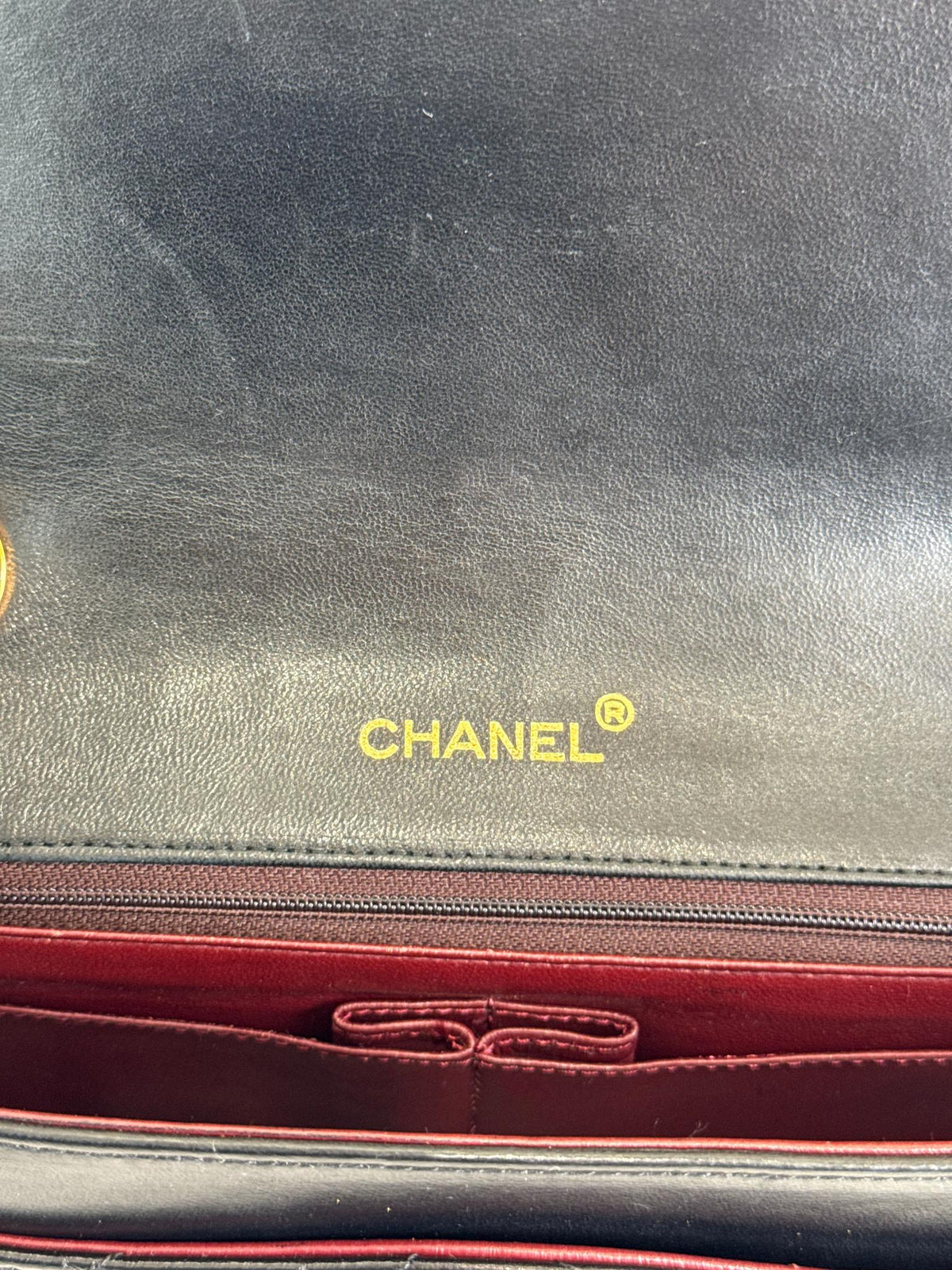 Chanel Classic Vintage Black Quilted Lambskin Leather Top Handle Chain Bag
